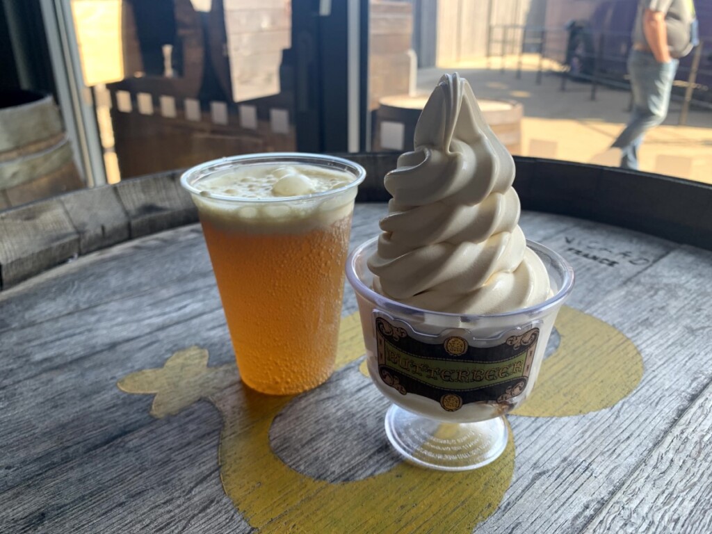 スタジオツアー館内カフェのバタービールとアイス