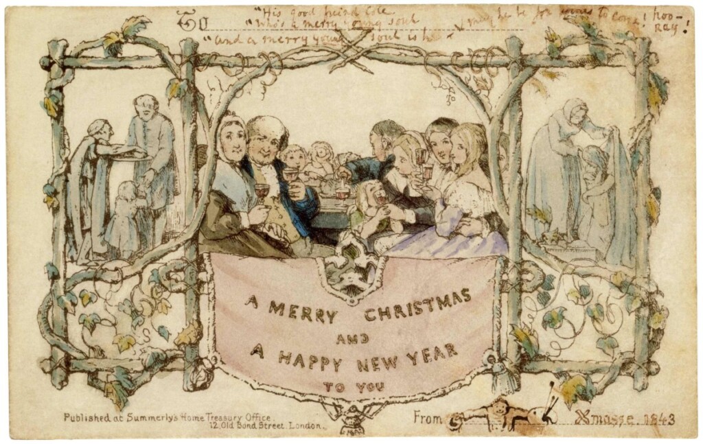 世界で初めて発売されたクリスマスカード